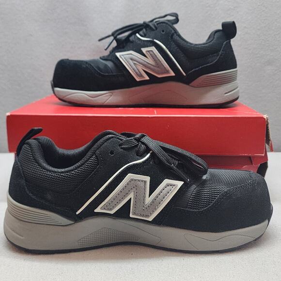 New Balance Women's Elite Lite Comp Toe Work Shoes Black & Rose Size 5 - Picture 1 of 9